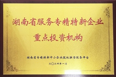 2024年湖南省服務專精特新企業(yè)重點投資機構