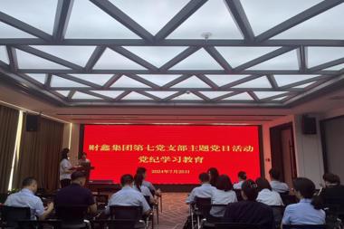 推動(dòng)紀(jì)律規(guī)矩印于心落于行！財(cái)鑫集團(tuán)第七黨支部開展主題黨日活動(dòng)